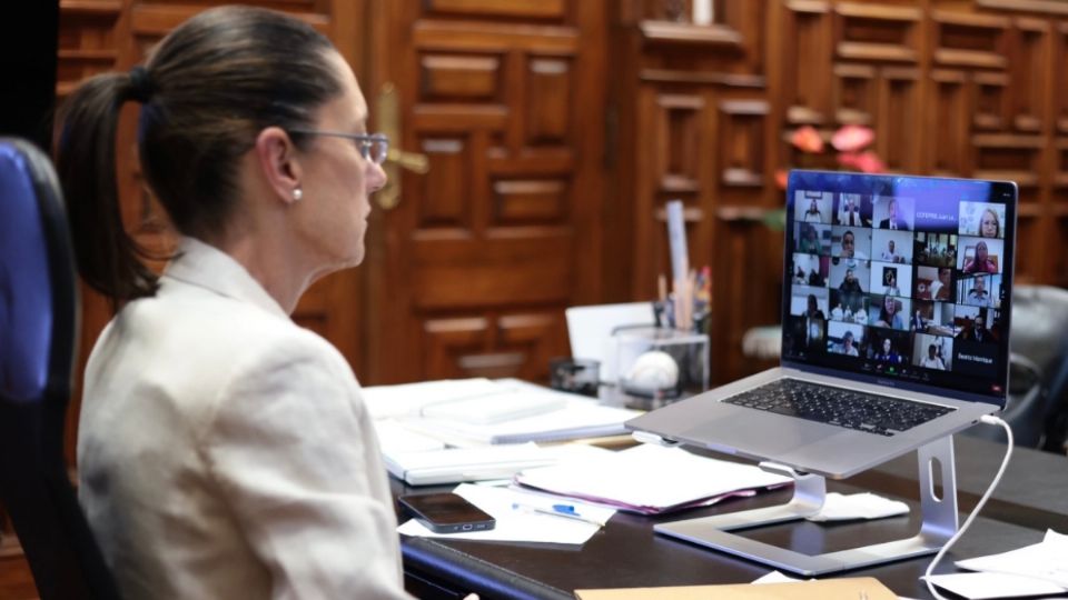 Claudia Sheinbaum en reunión con la Conago