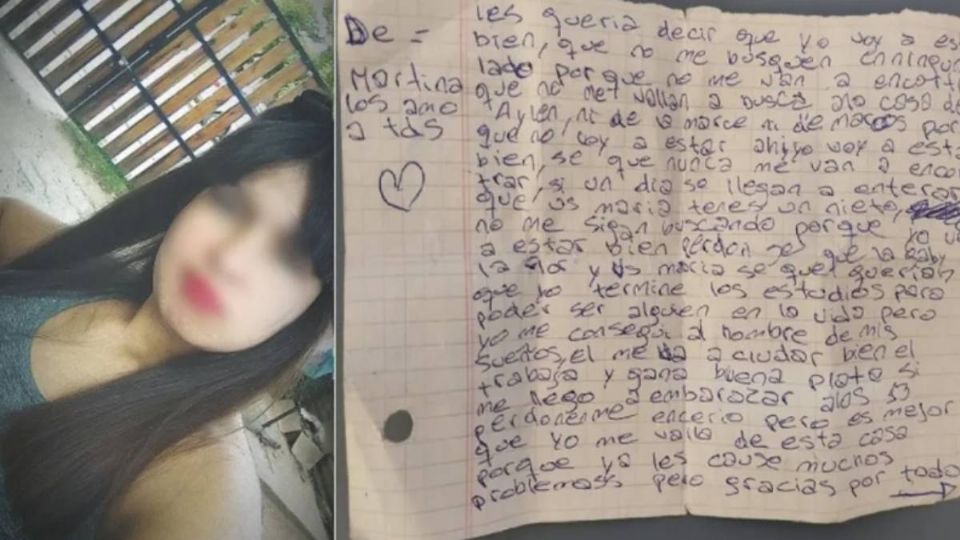 La niña de 12 años dejó una carta de despedida.