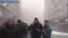 VIDEO: un reportero corre y rescata a personas en vivo durante el segundo terremoto en Turquía