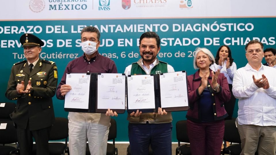 Se llevó a cabo la firma del marco para la Federalización de los Servicios de Salud, en Palacio de Gobierno, en Tuxtla Gutiérrez