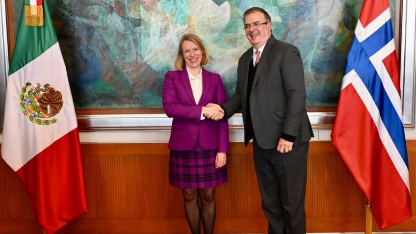 Marcelo Ebrard recibe a la ministra de Asuntos Exteriores de Noruega