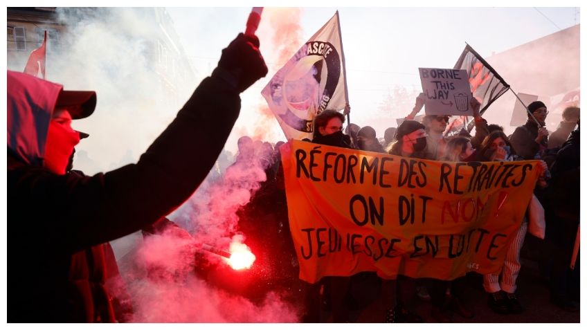 Se agudizan protestas por eventual reforma a la ley de pensiones en Francia