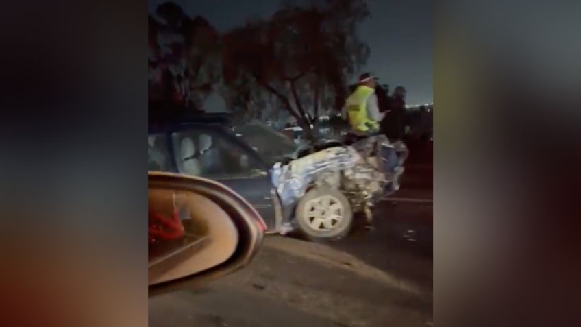 Caos en la México-Pachuca: un hombre muere tras un aparatoso accidente a la altura de Tecámac