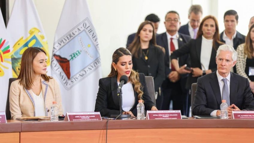 Evelyn Salgado firma convenios de seguridad con estados limítrofes y de colaboración del FASP 2023