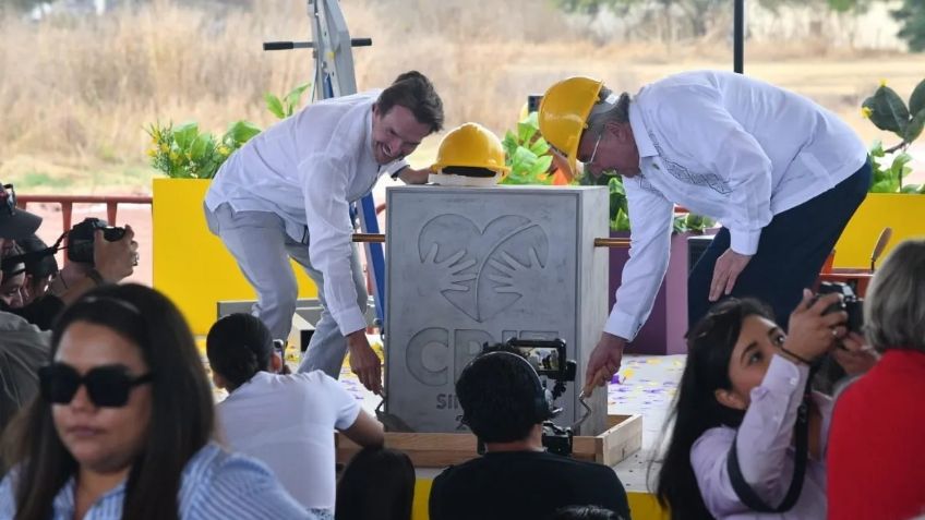 Fernando Landeros coloca primera piedra de CRIT en Sinaloa