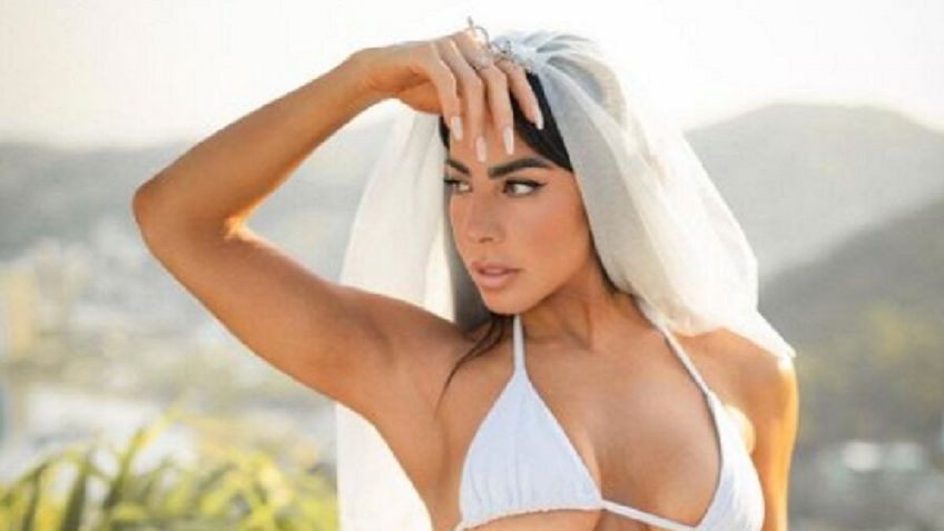 FOTOS | Daniela Fainus rompe la red con diminuto bikini de novia en el día de su boda