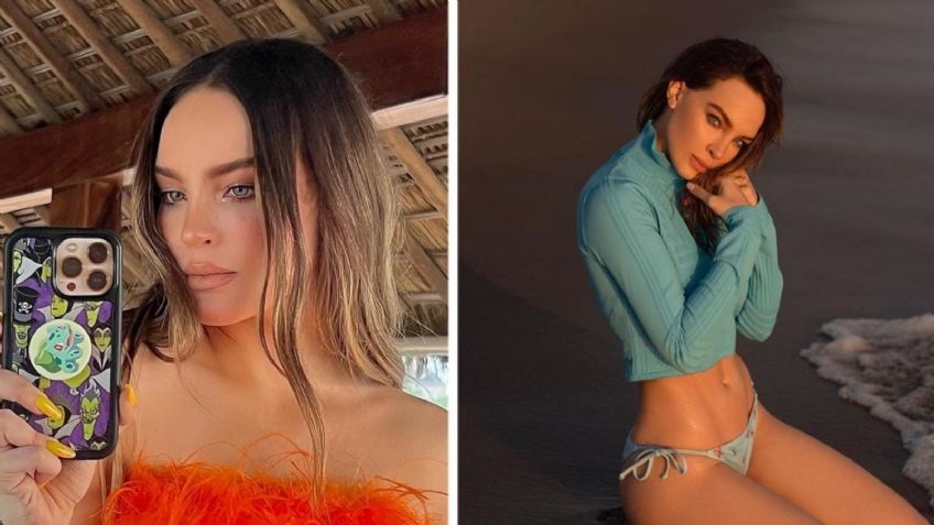 Belinda se suma a la tendencia de los kimonos de transparencias con bikini negro