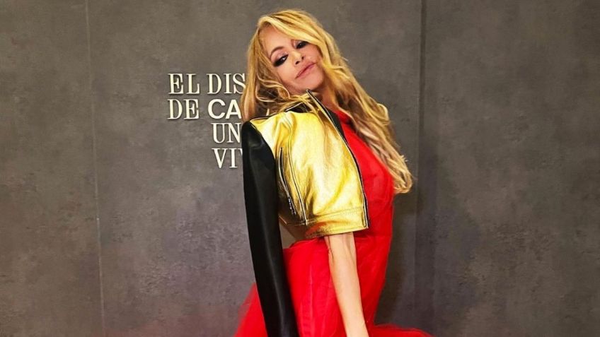 FOTOS: Paulina Rubio rejuvenece con impresionante vestido rojo