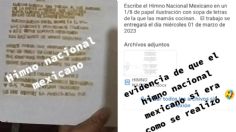 La peor tarea del siglo: le dejan escribir el Himno Nacional con sopa de letras y TikTok reacciona