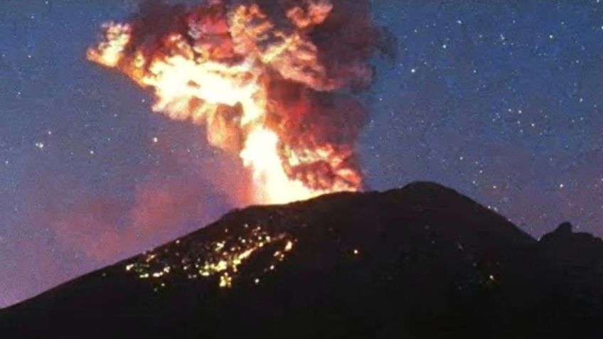 VIDEO: el impactante momento en que el volcán Popocatépetl explota y arroja lava