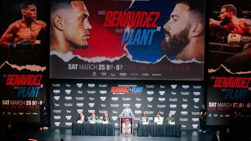 VIDEO | David Benavidez y Caleb Plant se calentaron en el pesaje y casi se van a los golpes previo a la pelea