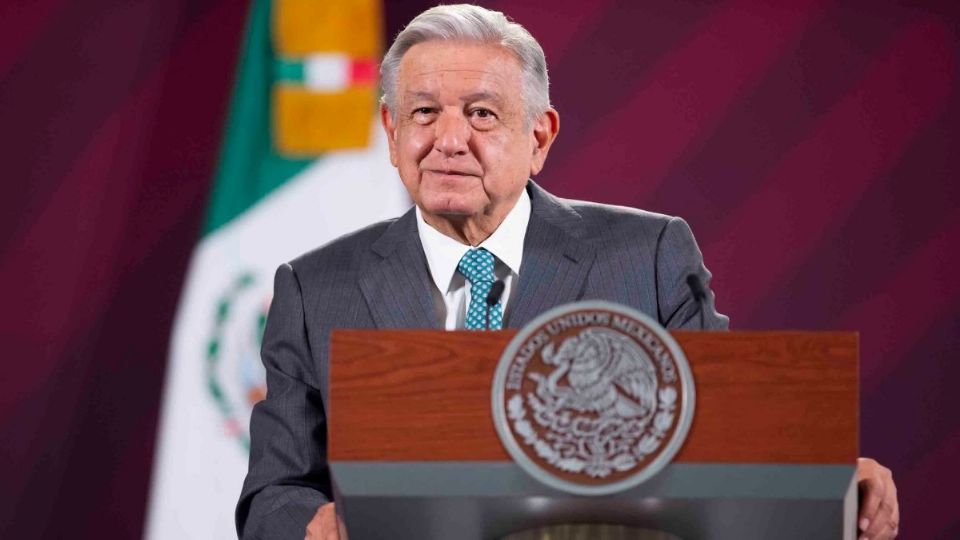 AMLO durante una de sus conferencias en Palacio Nacional.