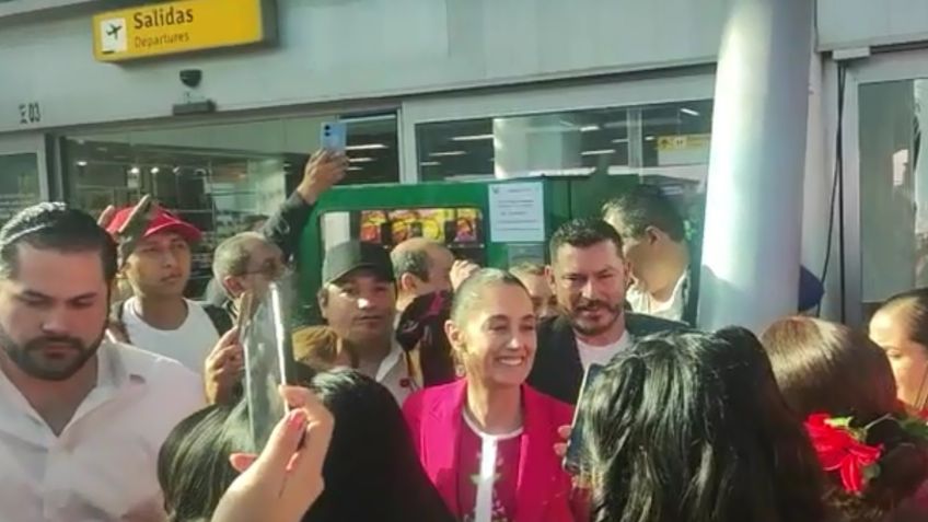 Claudia Sheinbaum es recibida con Mariachis en su visita a Guadalajara