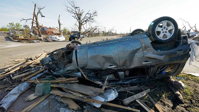 Las aterradoras imágenes de los daños que dejaron los tornados en Mississippi