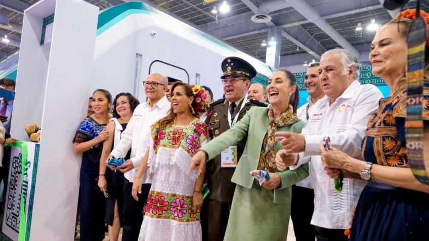 Claudia Sheinbaum, Miguel Torruco y Mara Lezama cortan el listón del Tren Maya