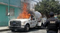 Alerta en Iztapalapa: sujetos armados incendian una pipa de gas a plena luz del día