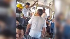 VIDEO | Hombre bajó a golpes a presuntos ladrones que pretendían asaltar un autobús