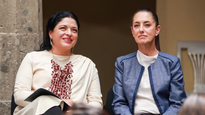 Claudia Sheinbaum felicita a Alejandra Frausto por reflexión feminista