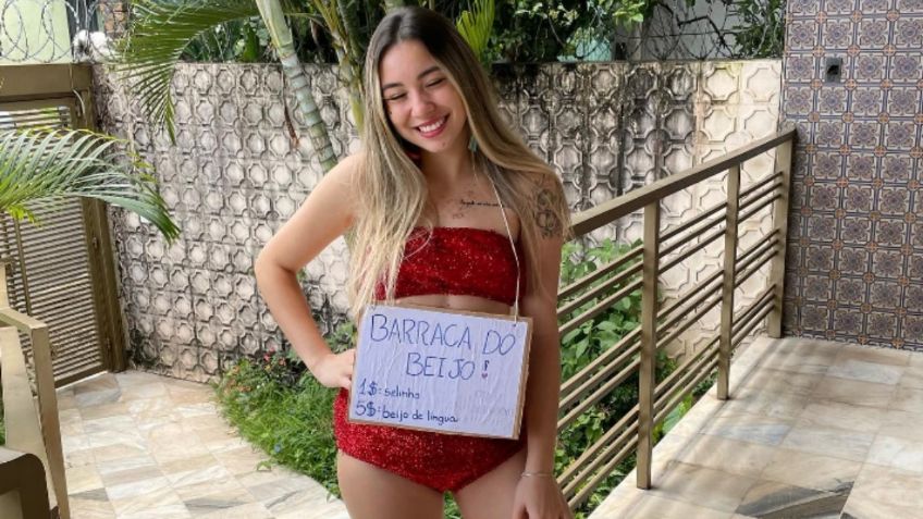 VIDEO | ¿Emprendedora? Una chica se gana 80 dólares después de vender besos en carnaval de Brasil