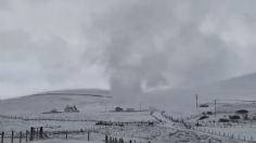 VIDEO | Captan un rarísimo tornado de nieve en Escocia: ¿cómo es posible?