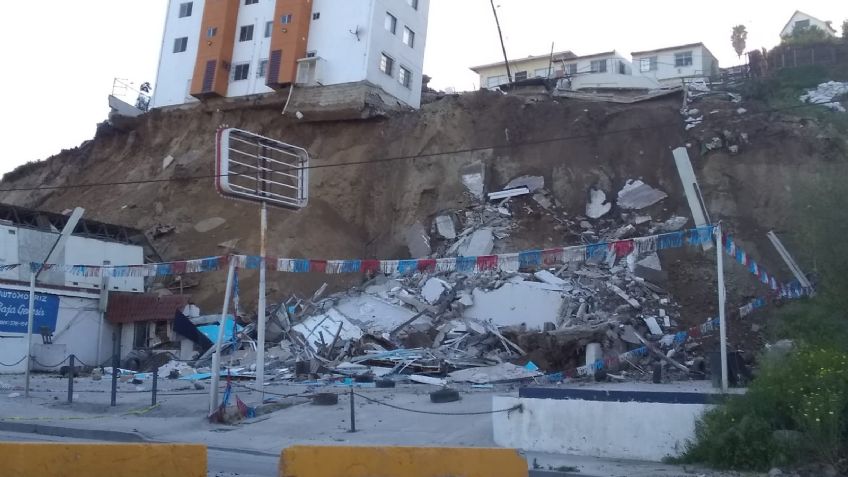 Baja California: colapsa edificio en Tijuana, autoridades reportan saldo blanco