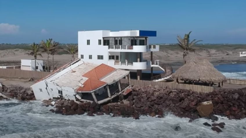 VIDEO: casas de lujo abandonadas y a punto de colapsar, así se ve el pueblo que se tragó el Mar de Cortés en el Nuevo Altata