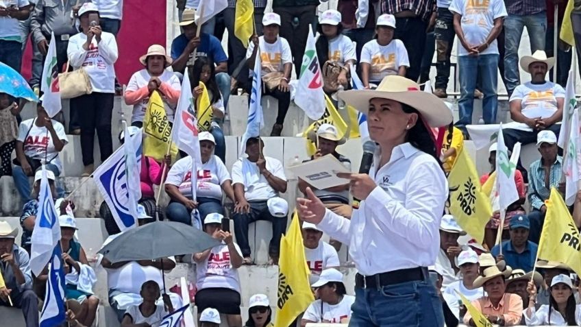 Alejandra del Moral visita la zona sur del Edomex, promete acciones para el campo en caso de ganar