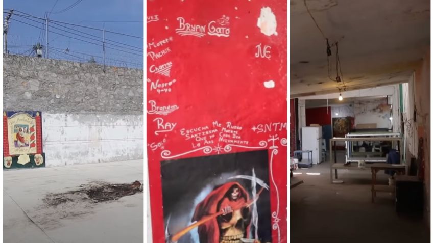 VIDEO: paredes con mensajes crípticos, murales de la Santa Muerte y con muy poca seguridad, así era la cárcel más peligrosa de Hidalgo