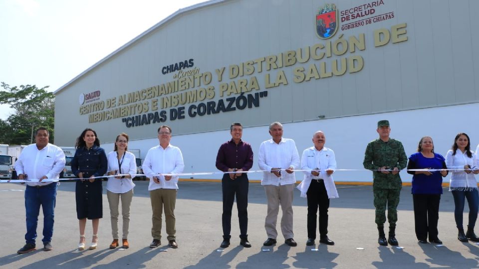 Se hace entrega del Centro de Almacenamiento y Distribución de Medicamentos e Insumos para la Salud “Chiapas de Corazón”