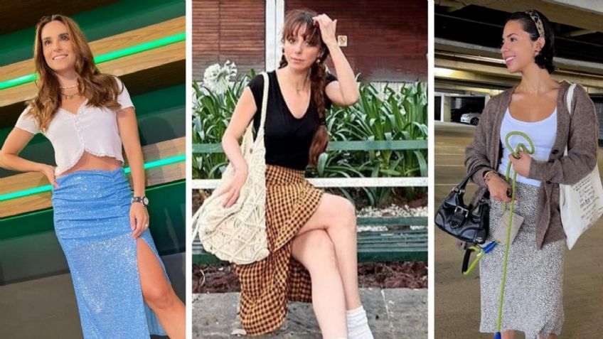 ¿Cómo combinar una falda midi? 3 looks para usarla este verano