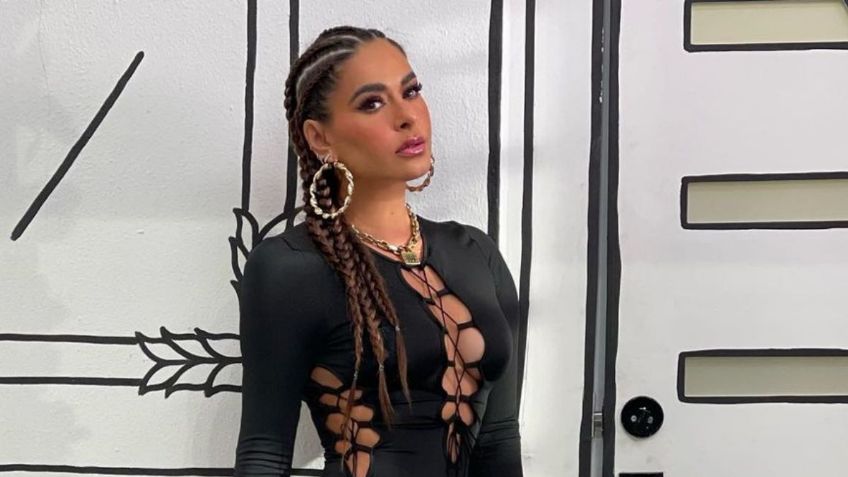 FOTO: Galilea Montijo se une al trend del animal print con entallado pantalón plastificado en color rojo