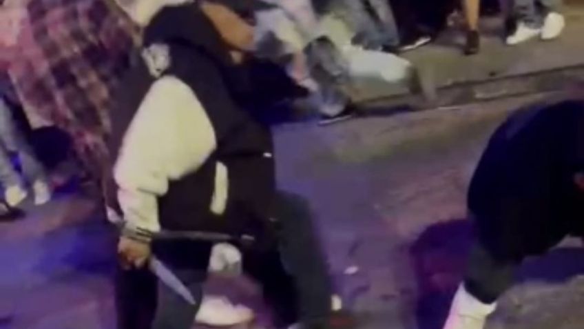 Difunden video del momento exacto donde apuñalan a joven durante riña en la feria