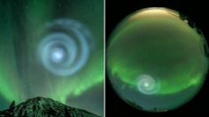 VIDEO | Aparece extraña espiral entre las auroras boreales de Alaska