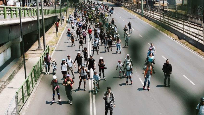 Día Mundial del Patinaje: 500 rollers en CDMX disfrutan recorrido de Ponte Pila