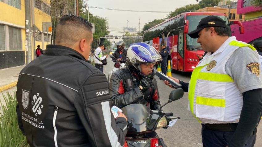 Aumentan 42% trámites de placas para motociclistas en la CDMX