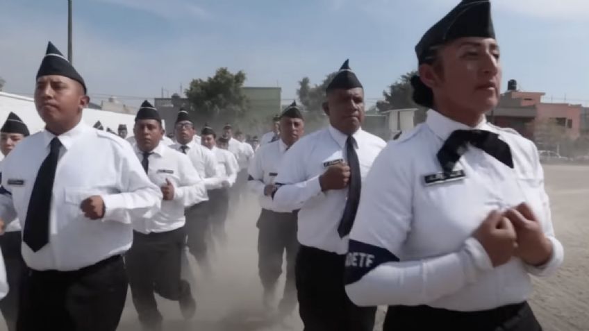 VIDEO: mucha disciplina, prácticas bajo el sol y con formación teórica, así es como se entrena a la policía en el peligroso municipio de Ecatepec