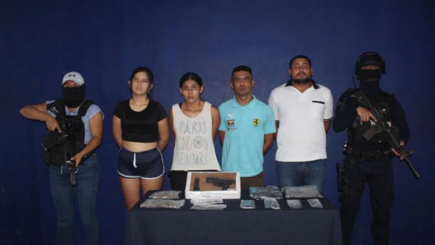 Caen cuatro con drogas y armas en Cancún