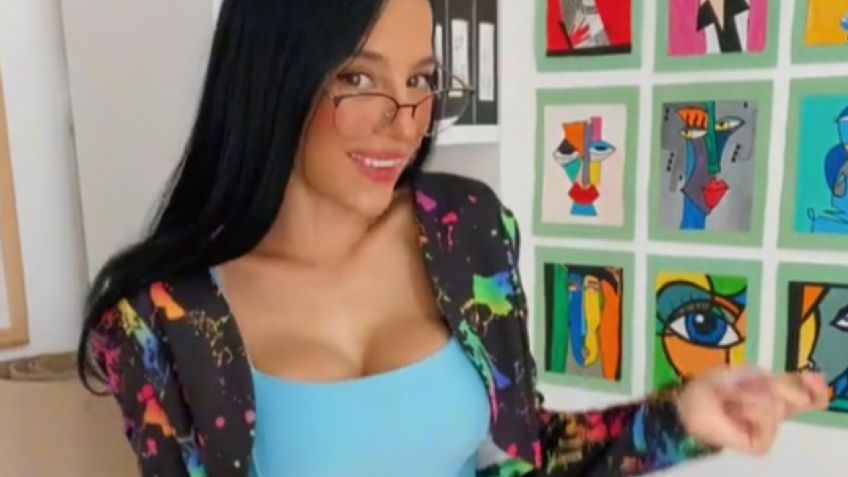 Maestra de arte sorprende en TikTok por su escultural figura y atrevidos outfits