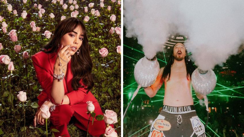 Danna Paola y Ángela Aguilar comparten escenario por primera vez, en Las Vegas y junto a Steve Aoki