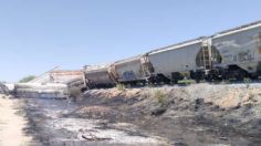 Tren de carga se descarrila en Sonora: 20 vagones quedaron fuera de las vías