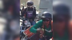 VIDEO | Helicóptero que estaba apunto de aterrizar casi se lleva a repartidores de comida