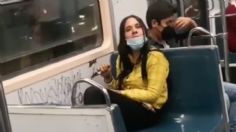 VIDEO: “Lady rayones” se enoja y amenaza a tiktoker por grabarla pintando un vagón del Metro CDMX