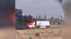 VIDEO | Fuerte accidente en Aguascalientes: un tráiler se incendia tras impactarse contra una camioneta