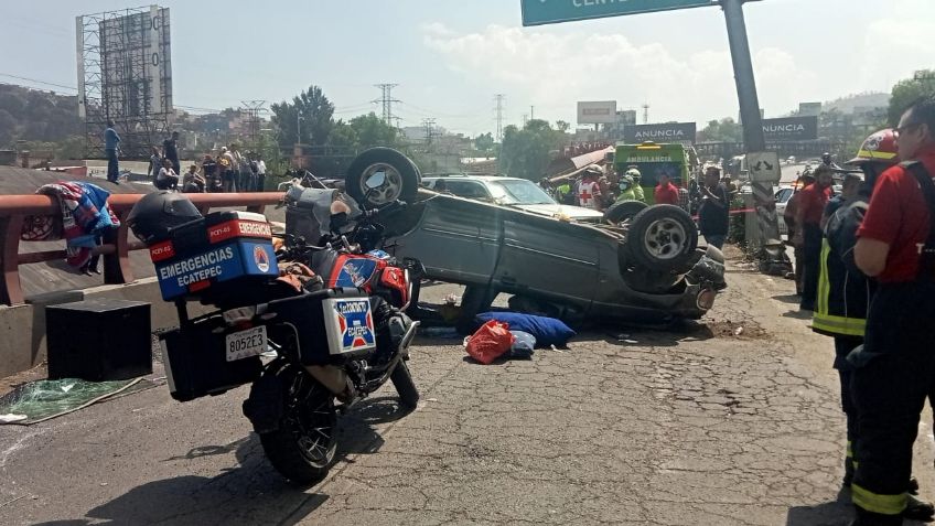 Accidente en Semana Santa: choque múltiple en la México-Pachuca dejó varios heridos