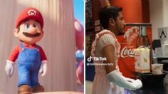 VIDEO: fan de Mario Bros se disfraza de la Princesa Peach para ver la película y la rompe en TikTok