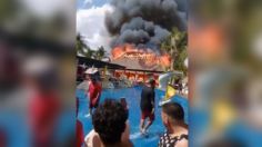 VIDEO | En plenas vacaciones de Semana Santa: fuerte incendio consume parque acuático en Lagos de Moreno