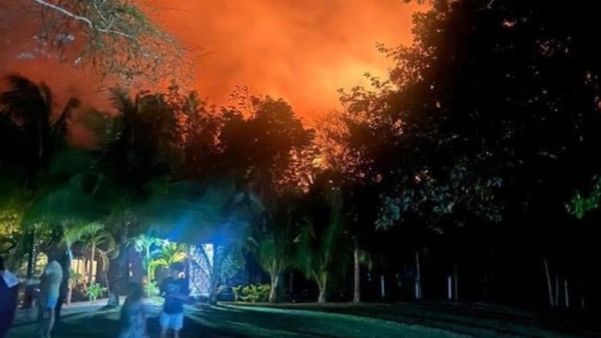 Se registra incendio en balneario de Quintana Roo