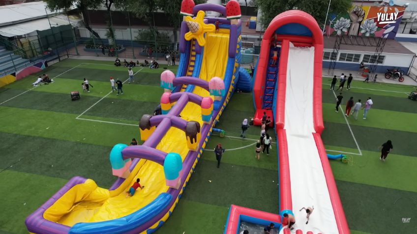 VIDEO: Youtuber construye un parque acuático en pleno corazón de Tepito