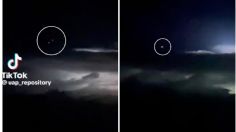 VIDEO: graban desde un avión dos luces extrañas "que bailan" en plena tormenta