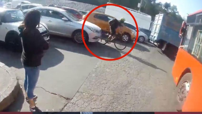 VIDEO | Captan el atropellamiento de un ciclista en el Centro Histórico: "Lo hizo con toda intención"